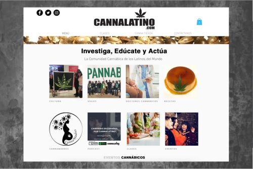 Cannalatino website, dedicated to providing cannabis education for Latinos in The United States of America and around the globe